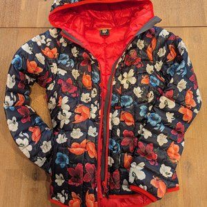 ORAGE XS Hooded Puffer Down and Feather Filled Floral Ski Jacket Coat